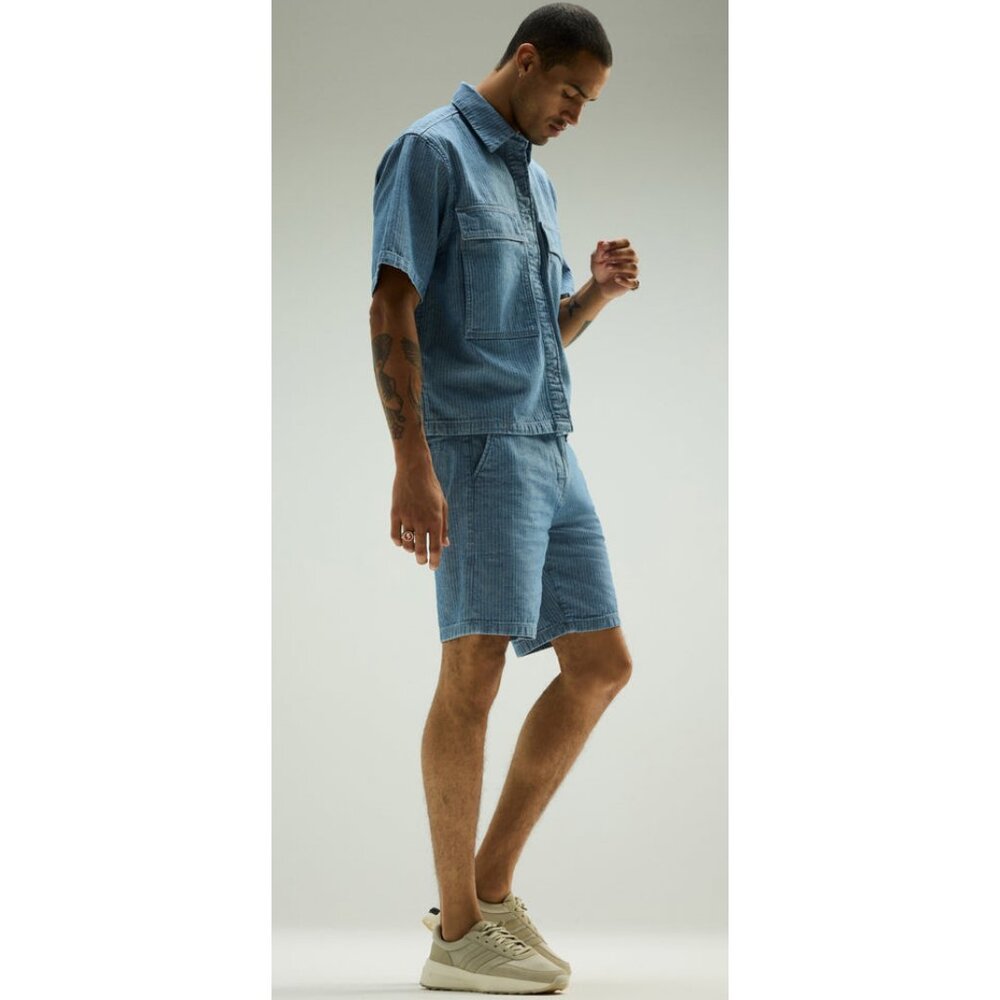 HUDSON Jeans Men's Venice Chino Short Herringbone Size 33 & 100% Cotton